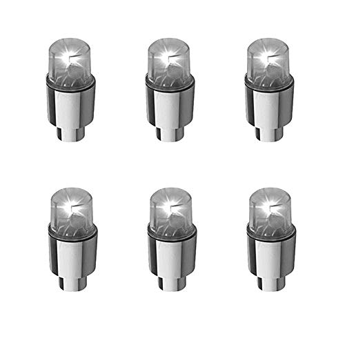 N/ LED Wheel Lights Bike Tire Valve Stem Neon Light Bulb for Car Motorcycle Wheel Tyre Valve Dust Cap, Safety, Waterproof, Spoke Flash Lights Car Valve Stems Caps Accessories Bulb White