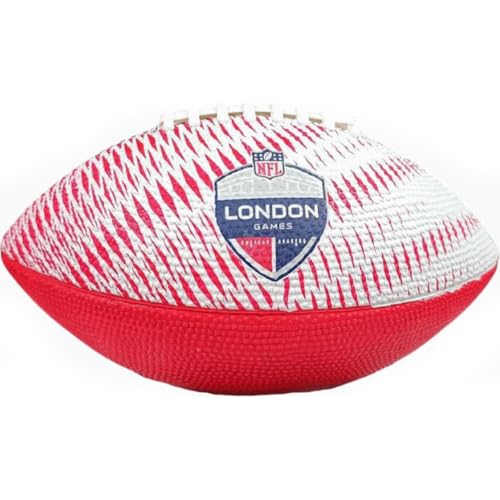 Wilson Pallone da Football NFL London Games Tailgate, Con Design Ufficiale Dei London Games, Offre Una Presa Sicura, Realizzato Con Cuciture Robuste, Colore: Bianco/Blu/Rosso, Taglia Junior