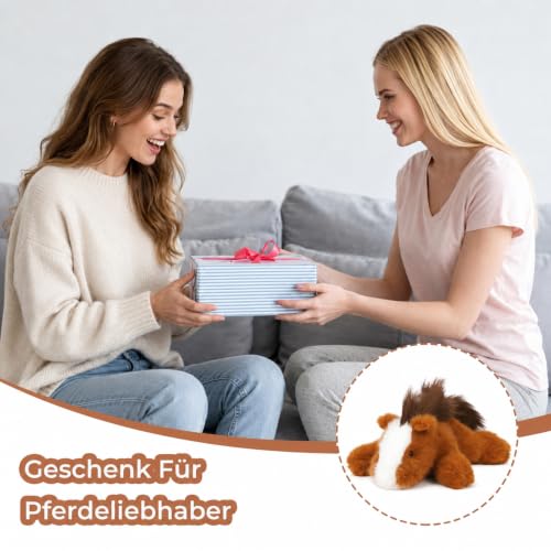 Joalpysm Doudou en forme de cheval - 20 cm - En coton PP - Doudou pour enfants et adultes - Petite peluche maniable - Décoration et cadeau – vue 7