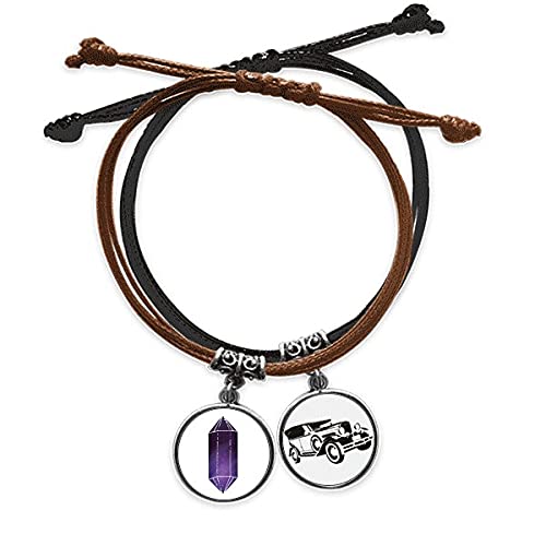 Bracelet en cuir Crystal Univers Sky Star fait main avec perles de verre