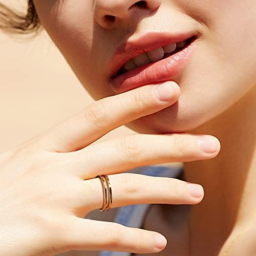 LOLIAS 12PCS Adjustable Rings for Women Open Stackable Finger Joint Thumb Ring Toe Ring Heart Flower Arrow Knot Beach Jewelry Plated Silver Gold Black Girl's Ring Set