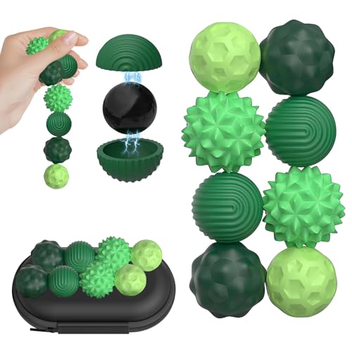 8 Stück Magnetic Fidget Balls, Magnetkugeln Stressball Silikon,...