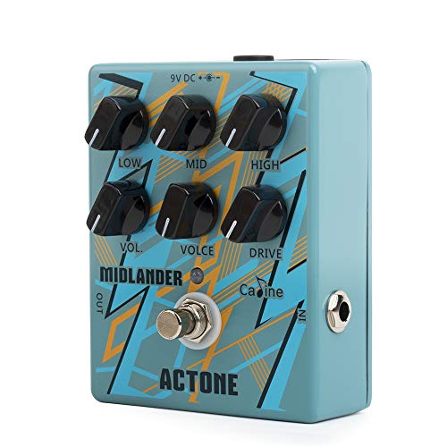 Saras CalineCP-56エレキギターオーバードライブディストーションエフェクトペダルハイゲイン3バンドEQメタルアンプシミュレーションアルミニウム