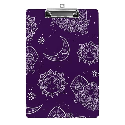 Presse-papiers A4 Lune De Soleil avec pince et porte-formulaires pour organisation de documents