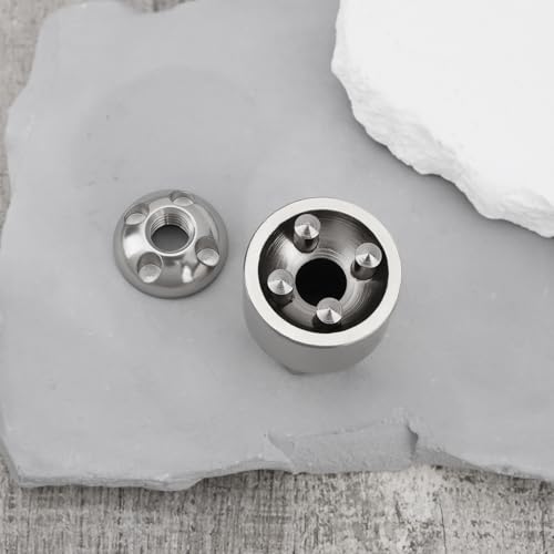 Be In Your Mind 1 Set M8 4-Loch Diebstahlsicherungsmuttern-Set aus Edelstahl Diebstahlsicherung für Dachzelt Fahrradträger Solaranlage (4 Muttern 1 Schloss) Silber