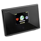 Audizio Turin Internetradio Adapter WLAN & Bluetooth - WLAN Radio Tuner für Stereoanlage & Aktivboxen - Internet Radio Receiver - 2,4" Farbdisplay, Line-Out, Wecker & Fernbedienung - Schwarz