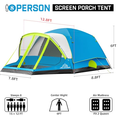 JELUCAMP 6/8 Person Large Family Tent
