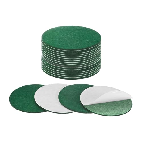 Base de lÁmpara de fieltro autoadhesiva verde M METERXITY de 3 pulgadas, 20 uds 2