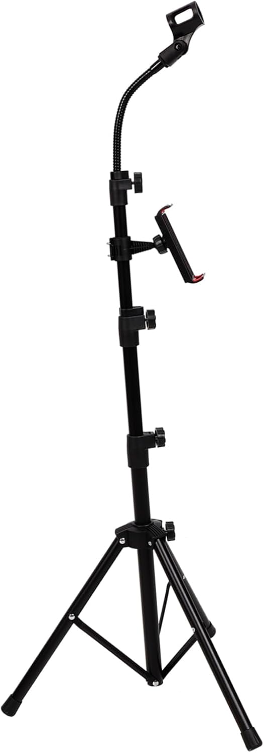 Stage Mic Stand Extendable Floor Microphone Stand Tripod Base for Live Performance