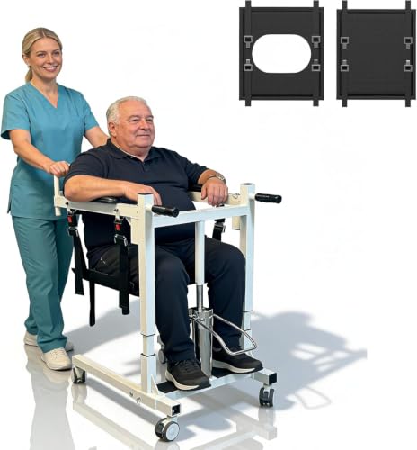 Hydraulic 400LB Transfer Chair - Manual Lift Care Chair