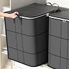 Bolsa de almacenamiento para armario plegable, caja de almacenamiento de gran capacidad, con doble cremallera y asa para organizar ropa y edredones, ideal para mudanzas, viajes, cestas de almacenamiento y almacenamiento bajo la cama 2