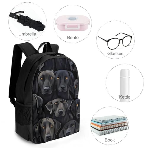 Labrador Lab Dogs Travel Backpack Casual Daypack Shoulder Bag with Adjustable Shoulder Straps for Men Women3