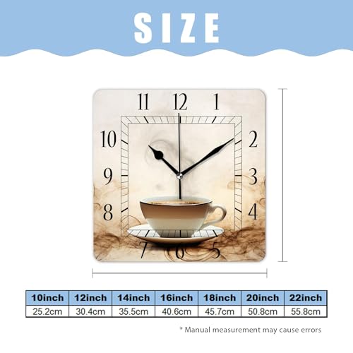 Decorative-Wall-Clock-10-Inch-Silent-Square-Clocks-for-Home-Living-Room-KitchenCoffee-Bean-Coffee-Beautiful Decorative Wall Clock 10 Inch Silent Square Clocks for Home Living Room KitchenCoffee Bean Coffee Beautiful