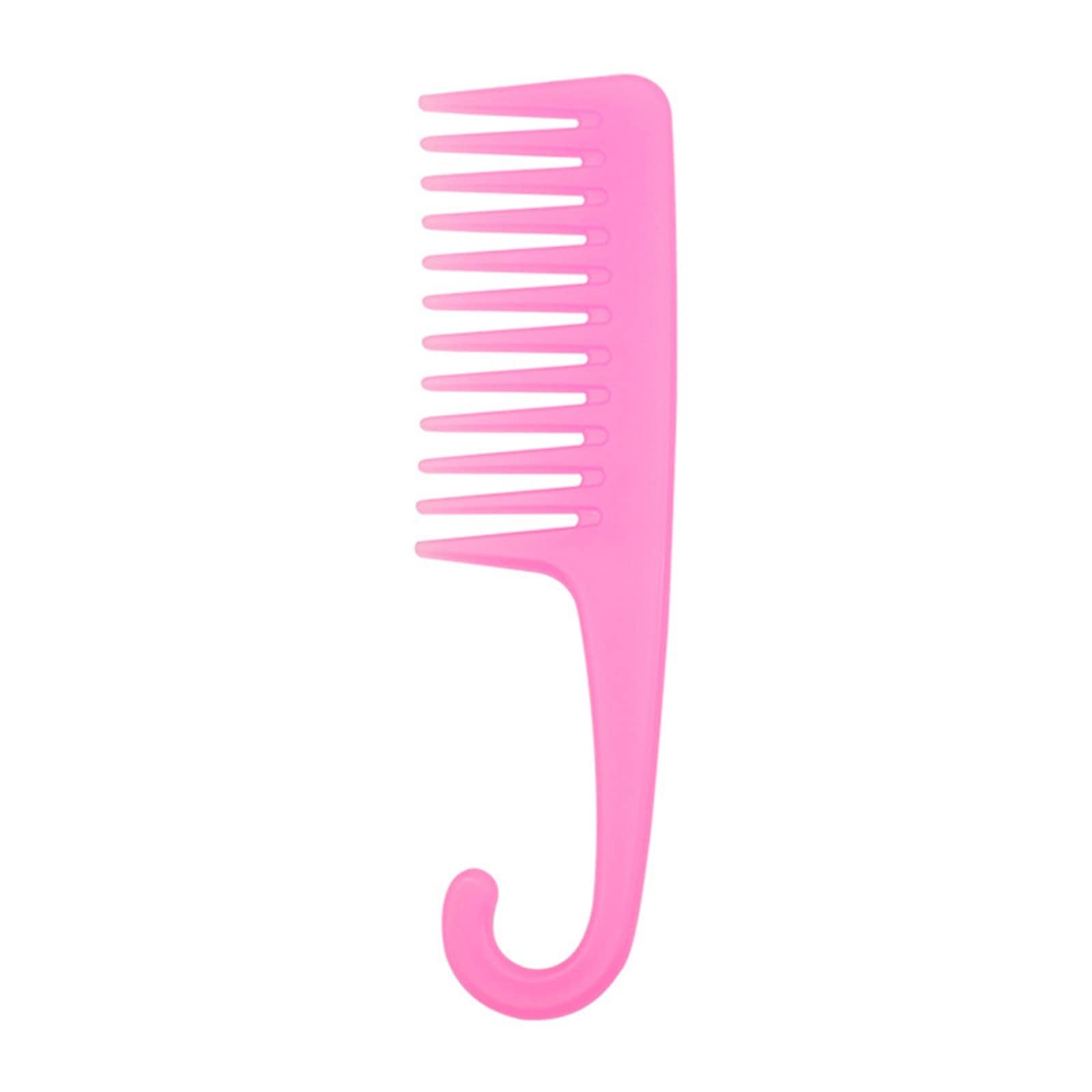 DieffematicSZ Grzebień Wide Tooth Comb Big Curl Hair Comb PP Plastic Curved Hook Big Tooth Comb
