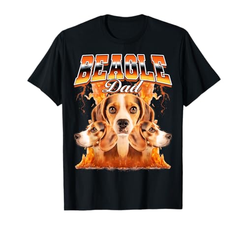 Beagle Dad Dog Father's Day 90s Bootleg T-Shirt