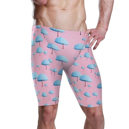 UMIRIKO Umbrella Pink Swim Jammers Swimsuit for Men B0402440