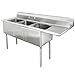 Economy 80.5" x 29.75" Triple Fabricated Bowl Scullery Sink