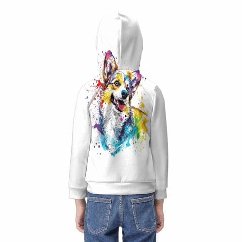 Chien capuche pull pour garçons et filles avec poche style chiot cool