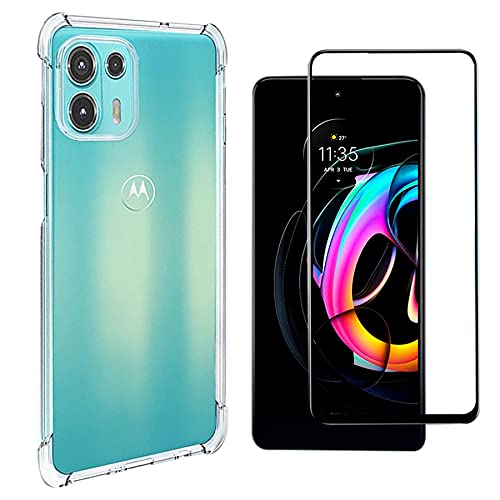 Kit Capa Capinha Anti Impacto Compatível com Motorola Edge 20 Lite + Película Vidro 3D