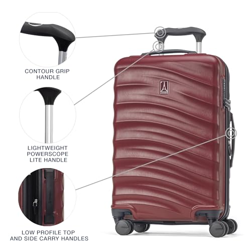 Image of Travelpro Maxlite Air V2 Hardside Expandable Carry on Luggage, 8 Spinner Wheels, Lightweight Hard Shell Suitcase, TSA lock, Cabernet, Carry On 20-Inch