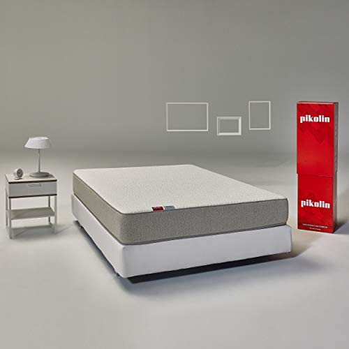 PIKOLIN Leah - Colchón viscoelástico y Espuma HR, Altura 24cm, Firmeza Alta, Confort Visco, Calidad Óptima, Protección Higiénica Total, 90x200