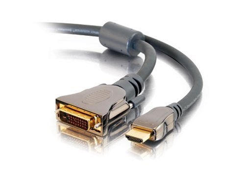 C2G DVI to HDMI Cable, HDMI Adapter, in Wall HDMI Cable, CL2, 32.8 Feet (10 Meters), Black, Cables to Go 40292