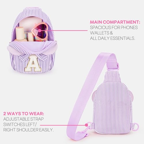 Image of Mibasies Sling Bag for Girls Gift, Toddler Girl Toys, Purple A