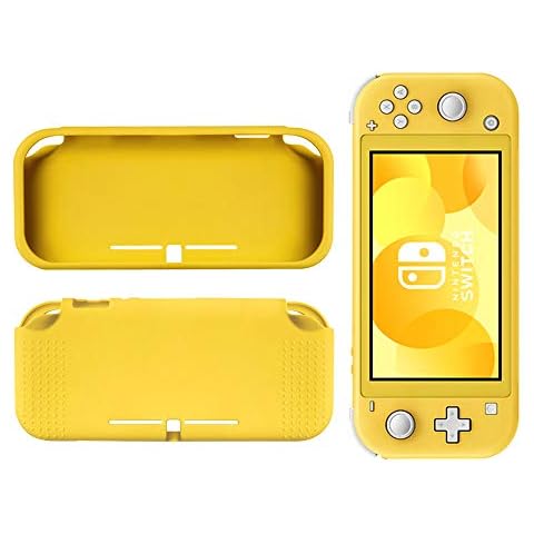 Taifond Schutzhülle Silikon Case Cover TPU Schutz Anti-Rutsch Skin für Nintendo Switch Lite gelb Cover