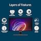 Kensington, 24 Zoll (61 cm) Computer-Datenschutzbildschirm für Desktop, 16:9 Widescreen-Monitor, FP240W9 Anti-Blendung und Blaulicht-Reduktions-Computer-Datenschutzfilter, Matte und glänzende