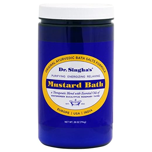 Dr. Singha's Mustard Bath Salts, Therapeutic Bath Detox, 28 Ounce - Relaxing Bath Soak for Sore Muscles, Restless Nights, Aches, Stress & Tension