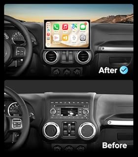 11.5''Car Radio for Jeep Wrangler JK Head Unit Dodge Ram 1500 Radio with Wireless CarPlay & Android Auto/Android 13 /5G WiFi/TouchScreen/FM/AM/4GB RAM + 64GB ROM (Inches, 11.5)