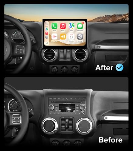 Radio para coche con pantalla 11.5 pulgadas compatible Jeep Wrangler JK miniatura 2