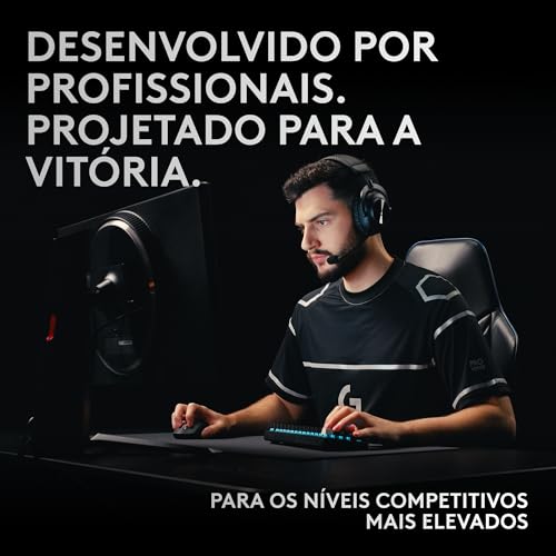 Teclado Mecânico Gamer Sem Fio Logitech G PRO X 60 LIGHTSPEED com Design Ultra Compacto TKL 60%, Swi