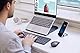 Lenovo 2 in 1 Laptop Ständer Ergonomisch 10 einstellbare Neigungswinkel Belüftet Rutschfest Tragbar GXF0X02619 Schwarz