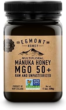 EGMONT HONEY Manuka Honey - MGO 50+ multifloral 17.6oz Original from New Zealand (500g)