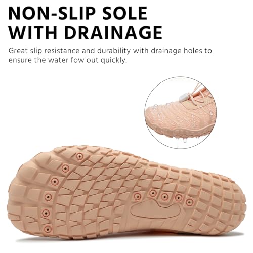 Image of EWUHA Barefoot Shoes Womens Mens Footwear for Walking Hiking with Wide Toe Box,Healthy & Non-Slip,Breathable Barefoot Vitality Water Shoes for Beach Pool Swim Outdoor (Unisex)