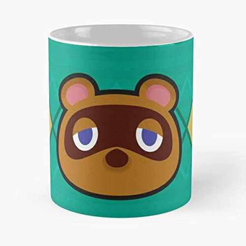 FashionNut Animal Crossing Tom Mug Nook La Mejor Taza de café de cerámica de mármol Blanco de 11 oz