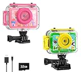 GKTZ Kids Waterproof Camera - Underwater Camera Birthday Gifts for Girls Boys