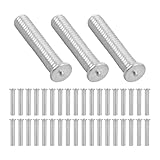 SHINEOFI 50 Stück Schweißbolzen zur Dellenentfernung aus Metall 4mm Karosserie Zugstifte für Schnelle und Effektive Autokarosserie Reparatur bei Unfallinstandsetzung in Silber