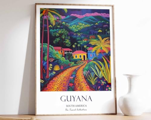 Art mural Guyana décoration murale salon grand format sur toile