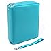 YOUSHARES 120 Slots Pencil Case - PU Leather Handy Large Multi-layer Zipper Pen Bag with Handle Strap for Prismacolor Watercolor Pencils, Crayola Colored Pencil, Marco Pens, Cosmetic Brush (Turquoise)