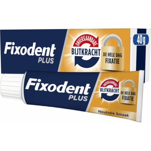 Fixodent Plus Mordant Imbattitable Crema adesiva per protesi totali e parziali 40 gm