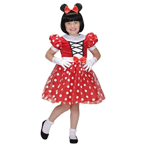 W WIDMANN MILANO Party Fashion - Kinderkostüm Mäuschen, Kleid mit Ohren, Verkleidung Karneval