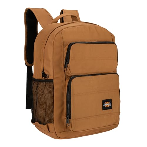 Dickies Tradesman Backpack Large Capacity Logo Water Resistant Casual Daypack for Travel Fits 15.6 Inch Notebook (Brown Duck)