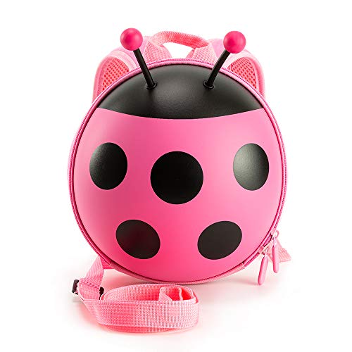 kddie totes Mini Ladybug Backpack with Safety Harness for Kids, Toddlers, and Children