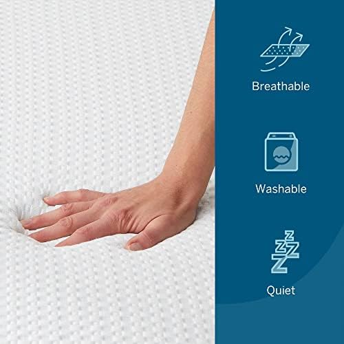 LUCID Mattress Topper Cover  Soft and Breathable  Machine Washable  NonSlip (Topper Not Included)  Single Bed (90 x 190 cm), 5 cm