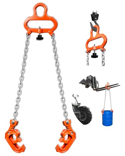 1 Ton Drum Lifter Clamp with Chains & Stabilizer