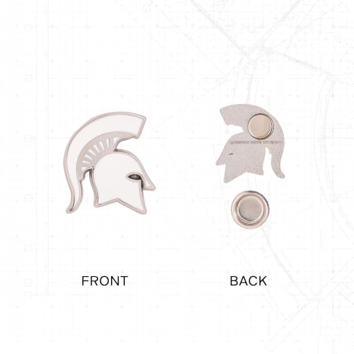 Image of Desert Cactus Michigan State University Magnetic Metal Lapel Pin (D) | Officially Licensed MSU Michigan State Spartans Enamel Finish Lapel Pin Formal Wear Bag and Hat Jewelry Tie Track Brooch Pin