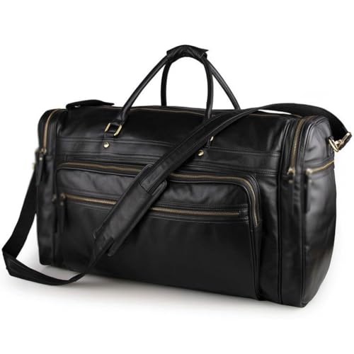 Leisure Retro Leather Portable Travel Bag with Cowhide top Layer Large Fashionable Luggage Bag,D-58.5 * 23 * 35.5cm