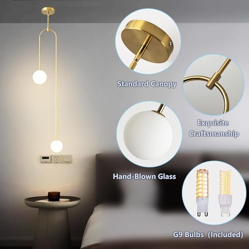 Image of Wall Lamp Chandelier Pendant Light, Home Decor for Bedroom, Living Room, Hallway, Cafe, Hotel, Restaurant (U Hanging LAMP with LED Bulb Pack of 1)